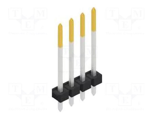 Connector: pin strips; pin header; male; PIN: 4; 3A; 250V; THT; 1x4 FISCHER ELEKTRONIK SLLP1.190.4.S