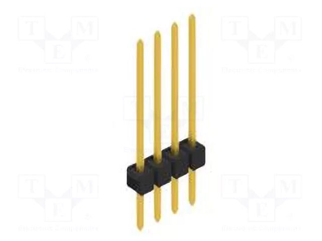 Connector: pin strips; pin header; male; PIN: 4; 3A; 250V; THT; 1x4 FISCHER ELEKTRONIK SL1.179.4.G