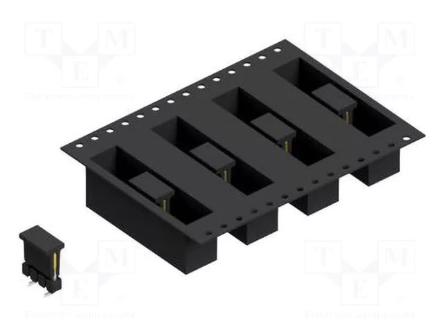 Connector: pin strips; pin header; male; PIN: 4; 3A; 250V; SMT; 1x4 FISCHER ELEKTRONIK SL10SMD0624.SBTR