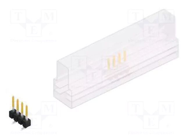 Connector: pin strips; pin header; male; PIN: 4; 3A; 250V; SMT; 1x4 FISCHER ELEKTRONIK SL10SMD0624.SSM