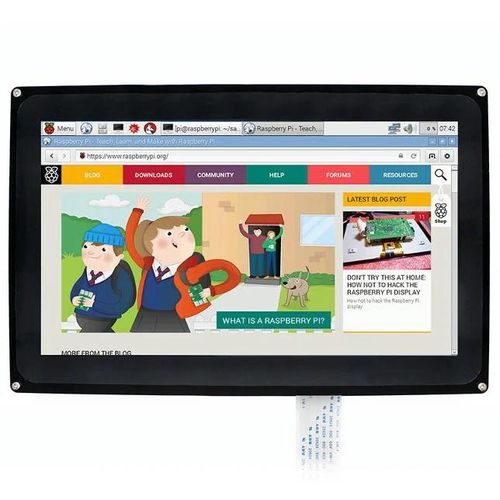 Touch screen H - capacitive LCD TFT 10,1''1024x600px for Raspberry + case - Waveshare 11557 WSR-05698
