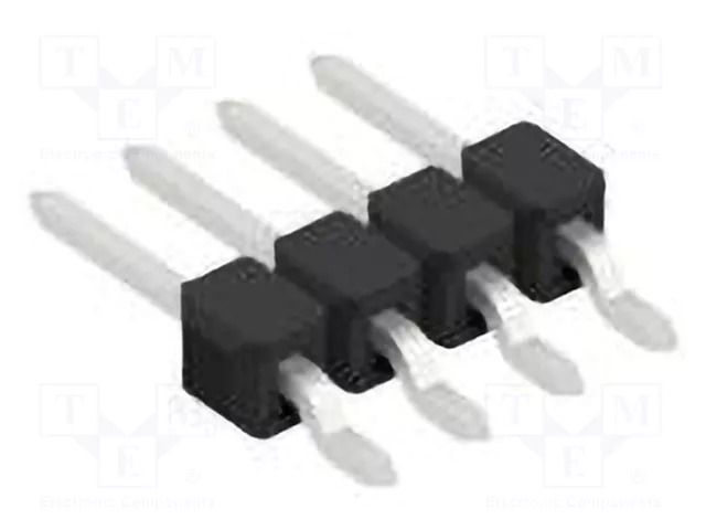 Connector: pin strips; pin header; male; PIN: 4; 3A; 250V; SMT; 1x4 FISCHER ELEKTRONIK SL12SMD0324.Z