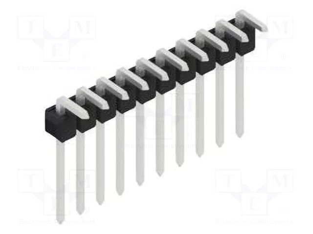 Connector: pin strips; pin header; male; PIN: 10; THT; 3A; 250V; 1x10 FISCHER ELEKTRONIK SL18.108.10.Z
