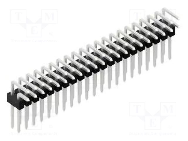 Connector: pin strips; pin header; male; PIN: 42; THT; 3A; 250V; 2x21 FISCHER ELEKTRONIK SL19.082.42.Z