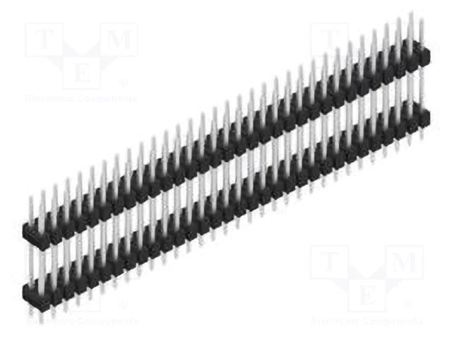 Connector: pin strips; pin header; male; PIN: 64; 3A; 250V; THT; 2x32 FISCHER ELEKTRONIK SL6.147.64.Z