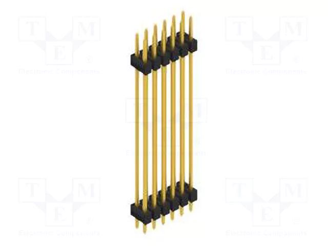 Connector: pin strips; pin header; male; PIN: 12; 3A; 250V; THT; 2x6 FISCHER ELEKTRONIK SL6.415.12.G