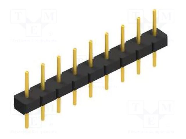 Connector: pin strips; pin header; male; PIN: 9; SL 8; 3A; 250V; THT FISCHER ELEKTRONIK SL8.9.G