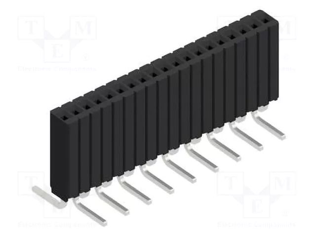 Connector: pin strips; socket; female; PIN: 19; SMT; 1.5A; 125V; 1x19 FISCHER ELEKTRONIK BLM.1SMD19.Z