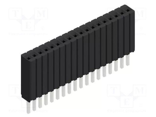 Connector: pin strips; socket; female; PIN: 18; THT; 1.5A; 125V; 1x18 FISCHER ELEKTRONIK BLM.KG.1.18.Z
