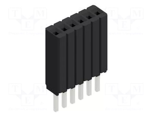 Connector: pin strips; socket; female; PIN: 6; THT; 1.5A; 125V; 1x6 FISCHER ELEKTRONIK BLM.KG.1.6.Z
