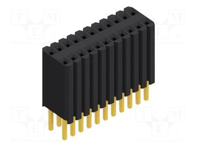 Connector: pin strips; socket; female; PIN: 22; BLM KG 2; 1.5A; 125V FISCHER ELEKTRONIK BLM.KG.2.22.G