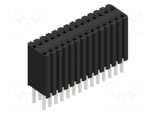 Connector: pin strips; socket; female; PIN: 28; THT; 1.5A; 125V; 2x14 FISCHER ELEKTRONIK BLM.KG.2.28.Z