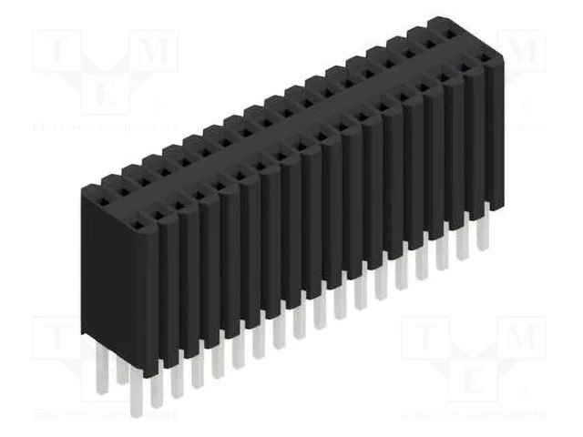 Connector: pin strips; socket; female; PIN: 36; THT; 1.5A; 125V; 2x18 FISCHER ELEKTRONIK BLM.KG.2.36.Z