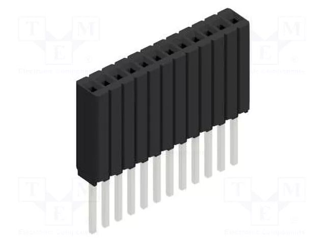 Connector: pin strips; socket; female; PIN: 12; THT; 1.5A; 125V; 1x12 FISCHER ELEKTRONIK BLM.LG.1.12.Z