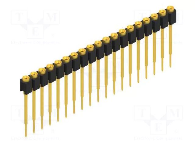 Connector: pin strips; socket; female; PIN: 19; THT; 1.5A; 60V; 1x19 FISCHER ELEKTRONIK MK.13.X.2.19.G