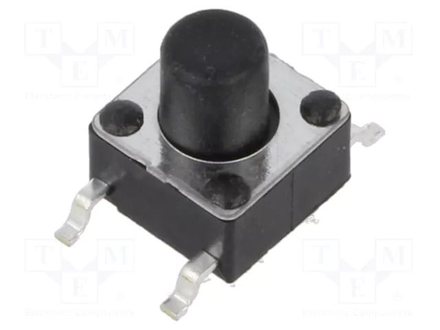 Microswitch TACT; SPST-NO; Pos: 2; 0.05A/12VDC; SMT; none; 1.6N SCHURTER 1301.9316.24