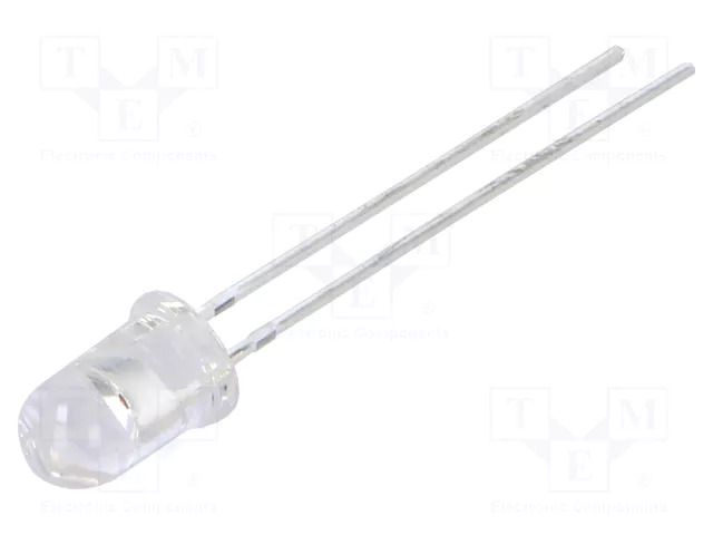 LED; red; 5mm; 5800÷7000mcd; 90°; Front: convex; 2.1÷2.6VDC; 182mW OPTOSUPPLY OS5RKA5B91A