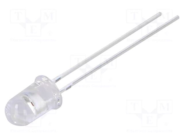 LED; yellow; 5mm; 5800÷7000mcd; 90°; Front: convex; 2.1÷2.6VDC OPTOSUPPLY OS5YKA5B91A
