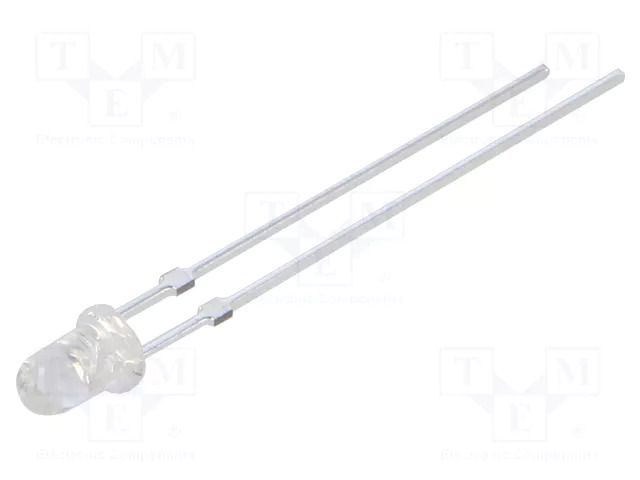 LED; green; 3mm; 22000÷25000mcd; 30°; Front: convex; 2.9÷3.4VDC OPTOSUPPLY OSG58A3131C