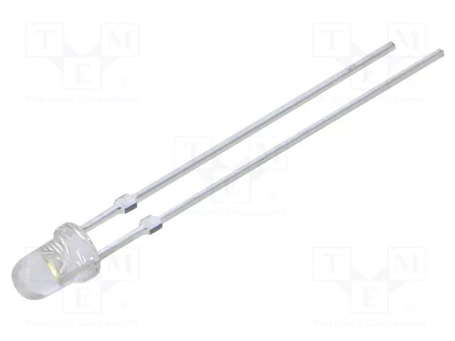 LED; white warm; 3mm; 18000÷22000mcd; 30°; Front: convex; -30÷85°C OPTOSUPPLY OSM54K3131C