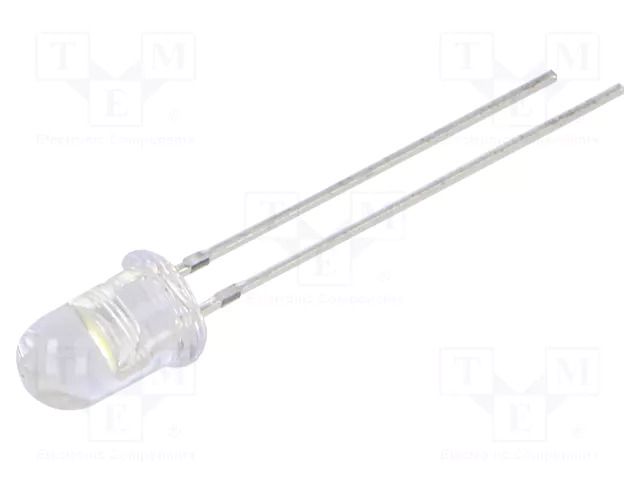 LED; white cold; 5mm; 8400÷10000mcd; 90°; Front: convex; 2.7÷3VDC OPTOSUPPLY OSW57L5B91A