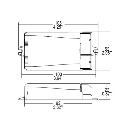 20W CC LED supply 250-700mA 3-49V, 24V 0.7A, DIP-SWITCH, DALI2, AM, PWM, TCI 125403BI