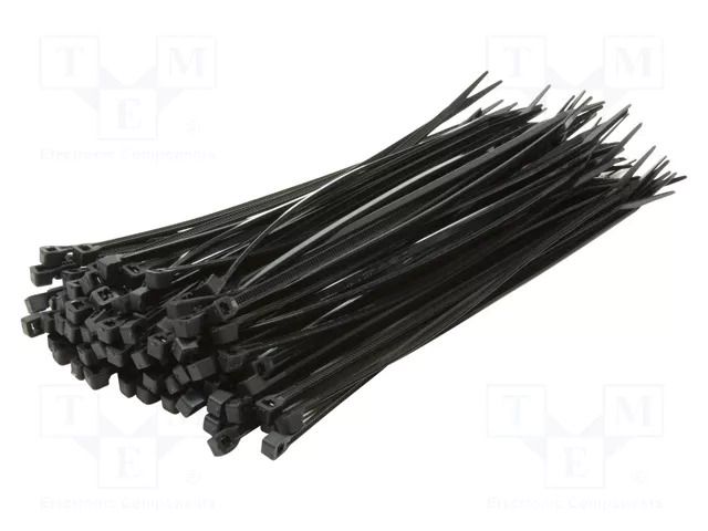Cable tie; L: 200mm; W: 2.5mm; black; polyamide; 100pcs; UL94V-2 LOGILINK PC-KAB0003B