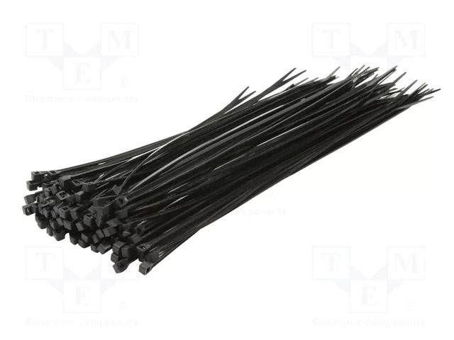 Cable tie; L: 300mm; W: 3.4mm; black; polyamide; 100pcs; UL94V-2 LOGILINK PC-KAB0004B