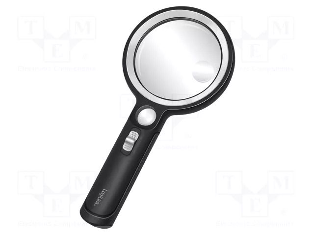 Hand magnifier; Mag: x5,x13,x20; Lens: Ø90mm; Illumin: LED LOGILINK PC-WZ0075