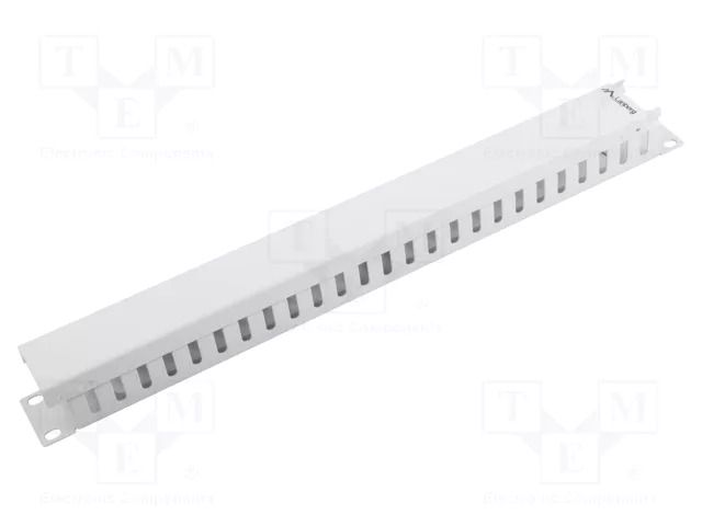 Cable organizer; 1U; grey; Standard: 19" LANBERG AK-1201-S