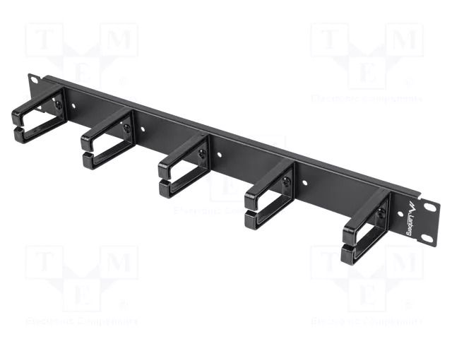 Cable organizer; 1U; black; Standard: 19" LANBERG AK-1202-B
