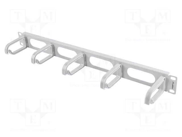 Cable organizer; 1U; grey; Standard: 19" LANBERG AK-1205-S