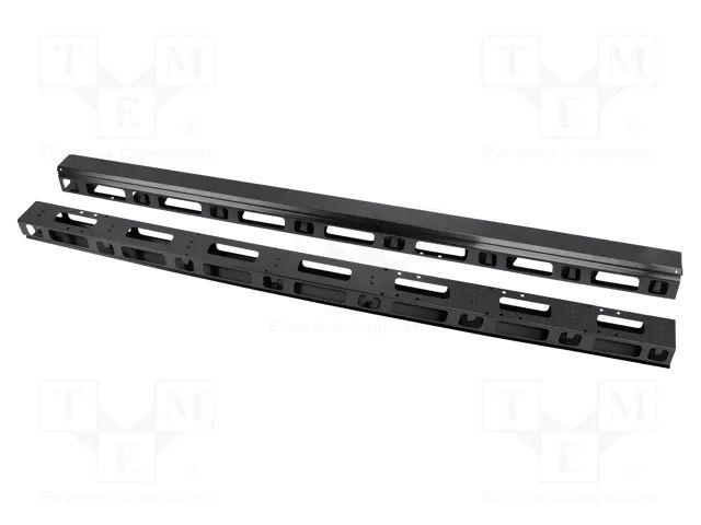 Cable organizer; 37U; black; vertical LANBERG AK-1209-B