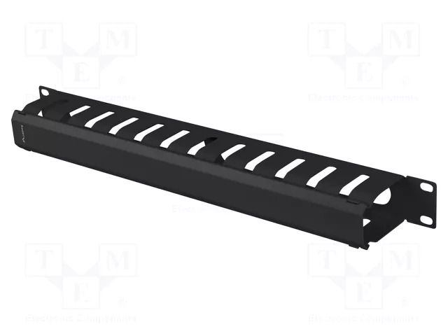 Cable organizer; 1U; black; Standard: 19" LANBERG AK-1704-B