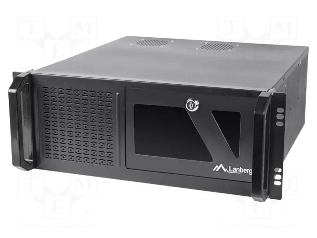 Enclosure: ATX server; Standard: 19"; 4U; black; Z: 117mm; X: 430mm LANBERG SC01-4504-08B