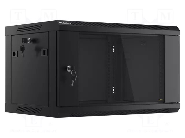 Enclosure: rack cabinet; Standard: 19"; 6U; black; Z: 450mm; X: 600mm LANBERG WF01-6406-10B