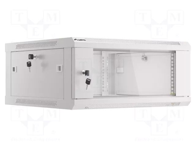 Enclosure: rack cabinet; Standard: 19"; 4U; grey; Z: 600mm; X: 600mm LANBERG WF01-6604-10S