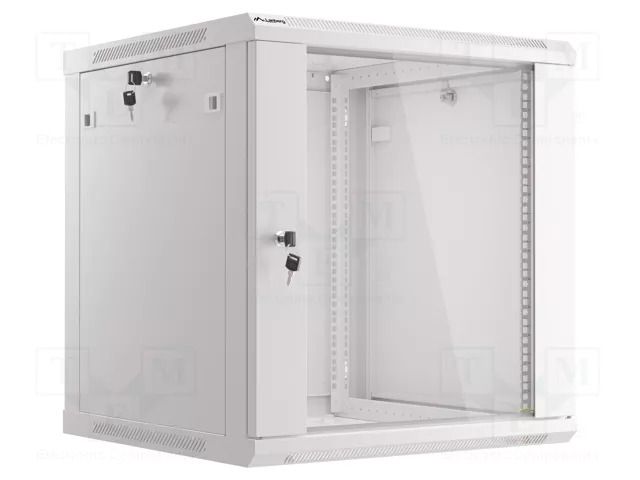 Enclosure: rack cabinet; Standard: 19"; 12U; grey; Z: 600mm; X: 600mm LANBERG WF01-6612-10S