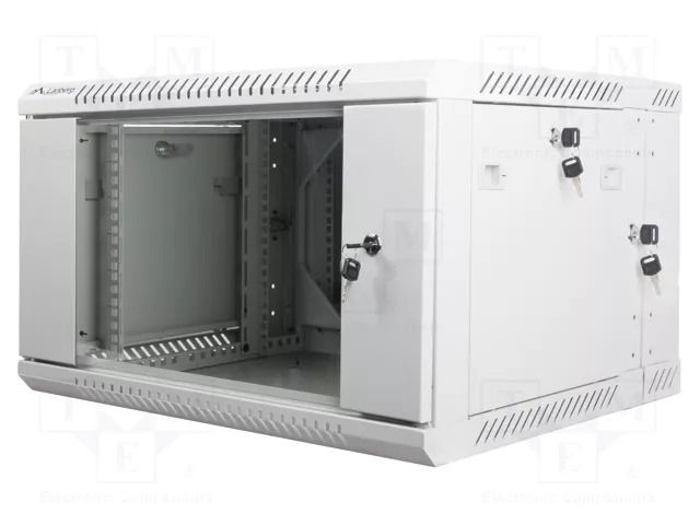 Enclosure: rack cabinet; Standard: 19"; 6U; grey; Z: 600mm; X: 600mm LANBERG WF02-6606-10S
