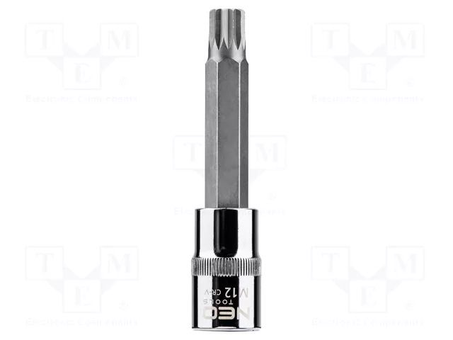 Socket; socket spanner; Bit: spline (12-angles); Size: XZN M12 NEO TOOLS NEO-08-744