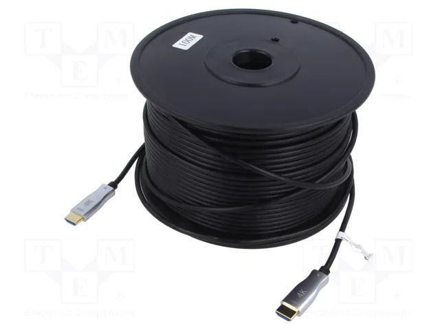 Cable; HDMI plug,both sides; HDCP 2.2,HDMI 2.0,optical; 100m Goobay GOOBAY-65573