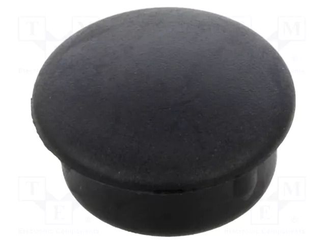 Stopper; H: 4mm; push-in; Flange dia: 12mm; black; Ømount.hole: 10mm ESSENTRA ESS-10060636
