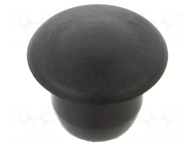 Stopper; H: 9mm; push-in; Flange dia: 15mm; black; Ømount.hole: 10mm ESSENTRA ESS-10060650