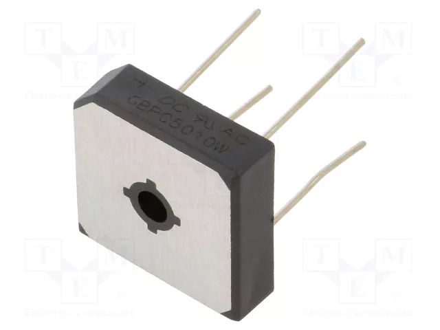 Bridge rectifier: single-phase; Urmax: 1kV; Ufmax: 1.1V; If: 50A DC COMPONENTS GBPC5010W-DC