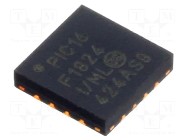 IC: PIC microcontroller; 32MHz; 1.8÷5.5VDC; SMD; QFN16; PIC16; tube MICROCHIP TECHNOLOGY PIC16F1824-I/ML