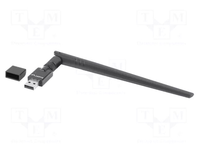 PC extension card: WiFi network; USB A plug; USB 2.0,external LANBERG NC-0300-WIE