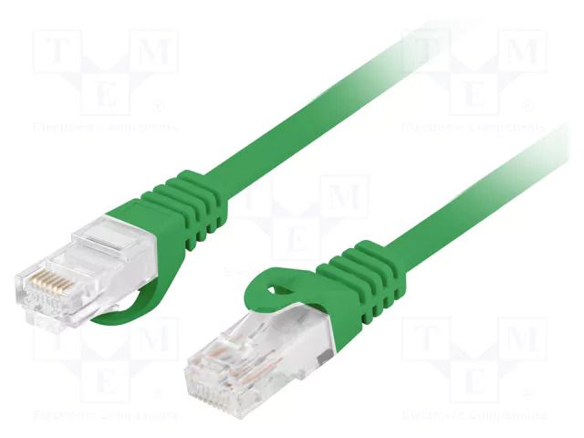 Patch cord; U/UTP; Cat: 6; RJ45 plug,both sides; stranded; Cu; 1m LANBERG PCU6-10CU-0100-G