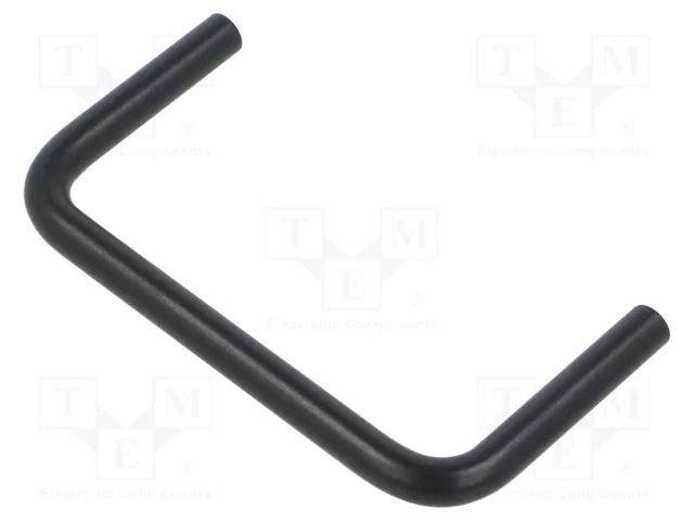 Holder; aluminium; black; H: 44.45mm; W: 6.35mm; Holes pitch: 76.2mm KEYSTONE KEYS515