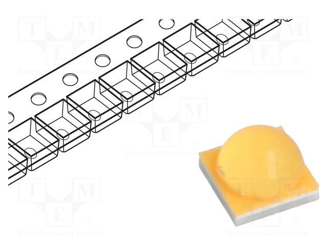 Power LED; white warm; 5W; 2660-3120K; 100÷140lm; 110°; 350mA; SMD ProLight Opto PB2H-5MVE-HWFCR9A