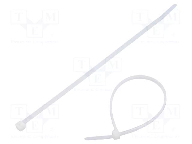 Cable tie; L: 198mm; W: 3.5mm; natural; polyamide; 135N; Ømax: 50mm HELLERMANNTYTON T30L-PA66-NA